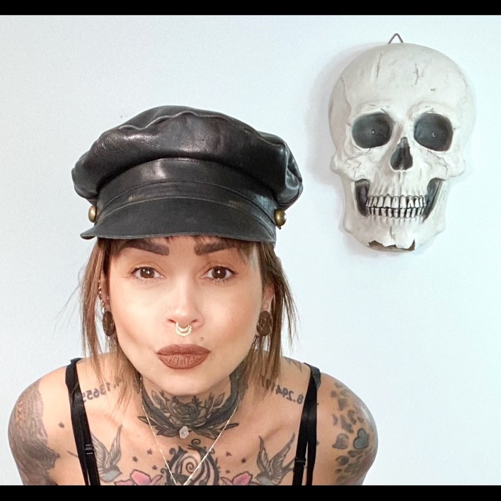 Lack of Color LOLA black leather cap